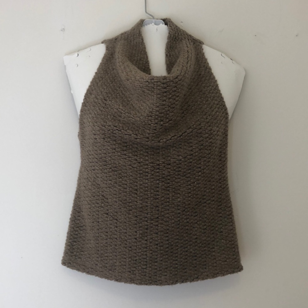 Barneys New York sleeveless cowl necks sweater